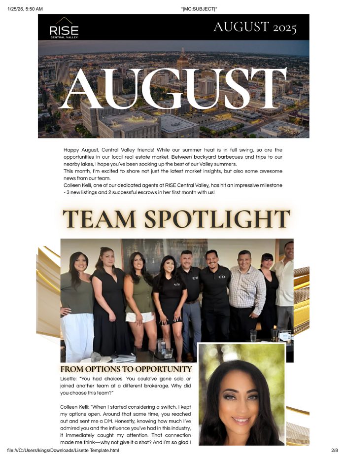 RISE newsletter